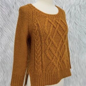 Cable Knit Sweater - Mustard
